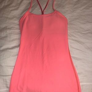 Lululemon Power Y Tank 4 Salmon Pink Coral